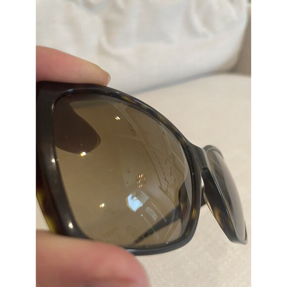 Vintage Chanel 5203 Acetate Glitter Lens Interlocking C Brown Sunglasses W/ Case - Picture 4 of 11